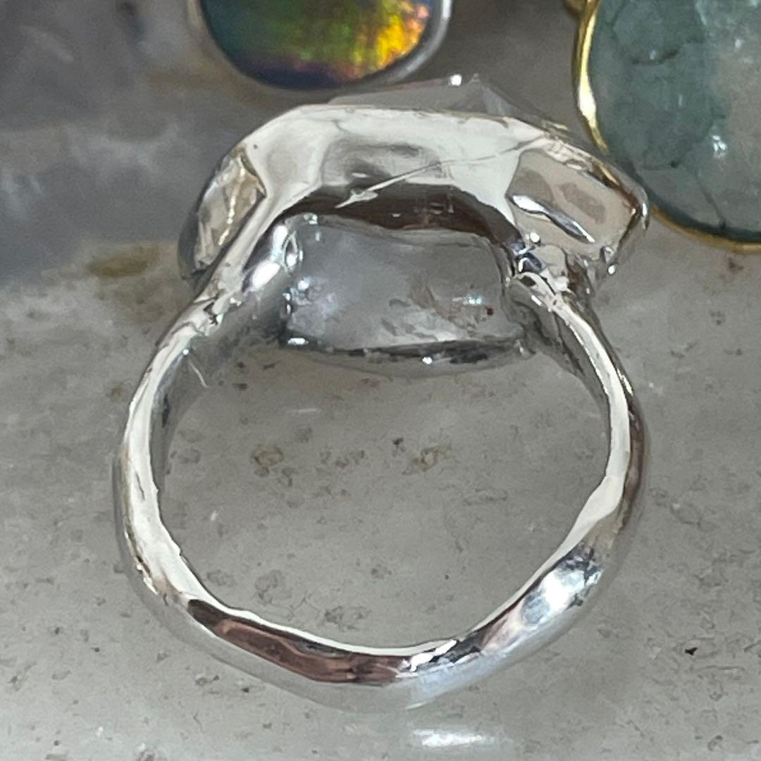 ハンドメイド　シルバー925 　シルバーリング デュモルチェライトインクォーツ