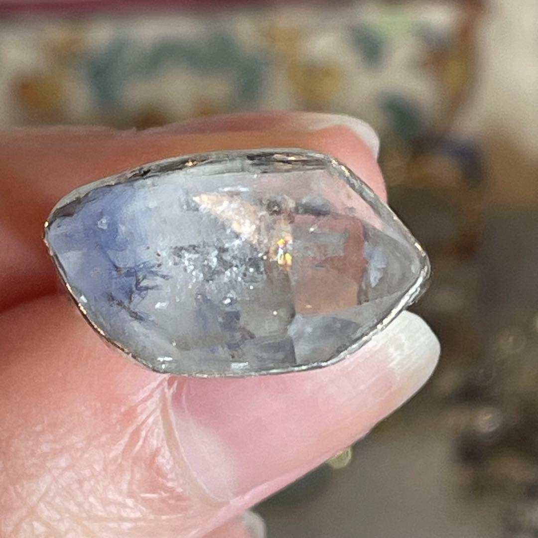 ハンドメイド　シルバー925 　シルバーリング デュモルチェライトインクォーツ