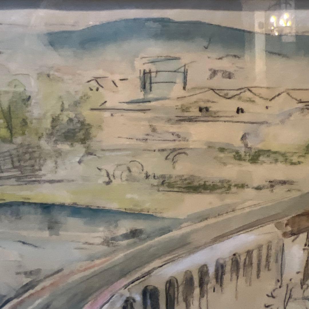 関口俊吾　水彩画 Seki guchi 金色フレーム