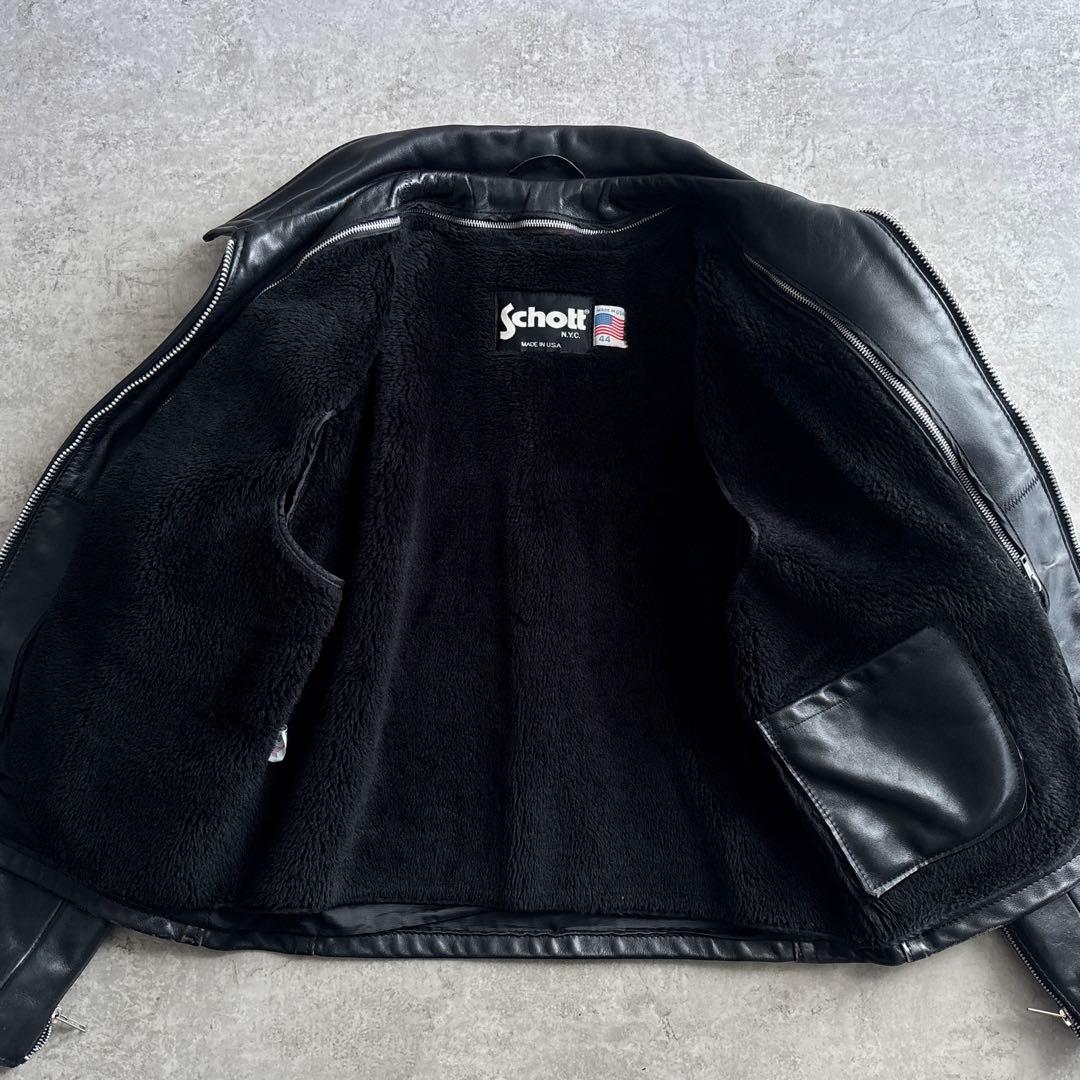 schott ショット【44】643 シングル ライダースジャケット トラッカー