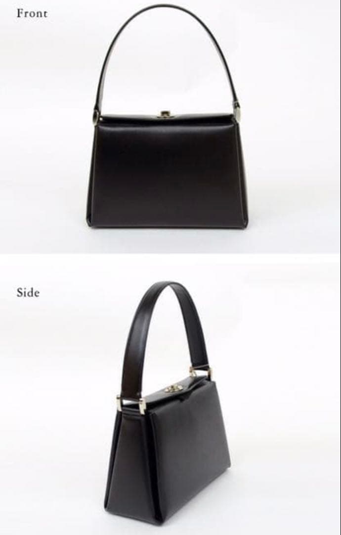 新品 濱野皮革工藝 ハマノ フォーマルバッグ コキーユ　シルバー金具