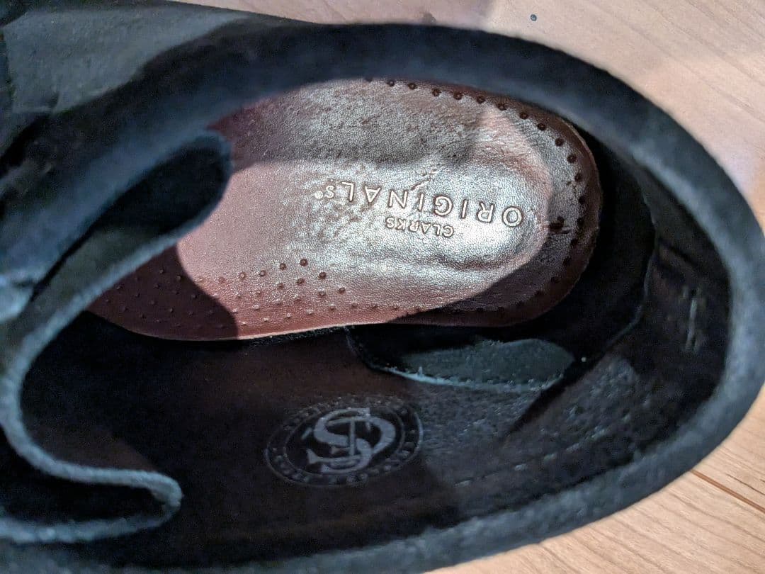 Clarks クラークス ワラビーブーツ　ブラックスウェードUK8