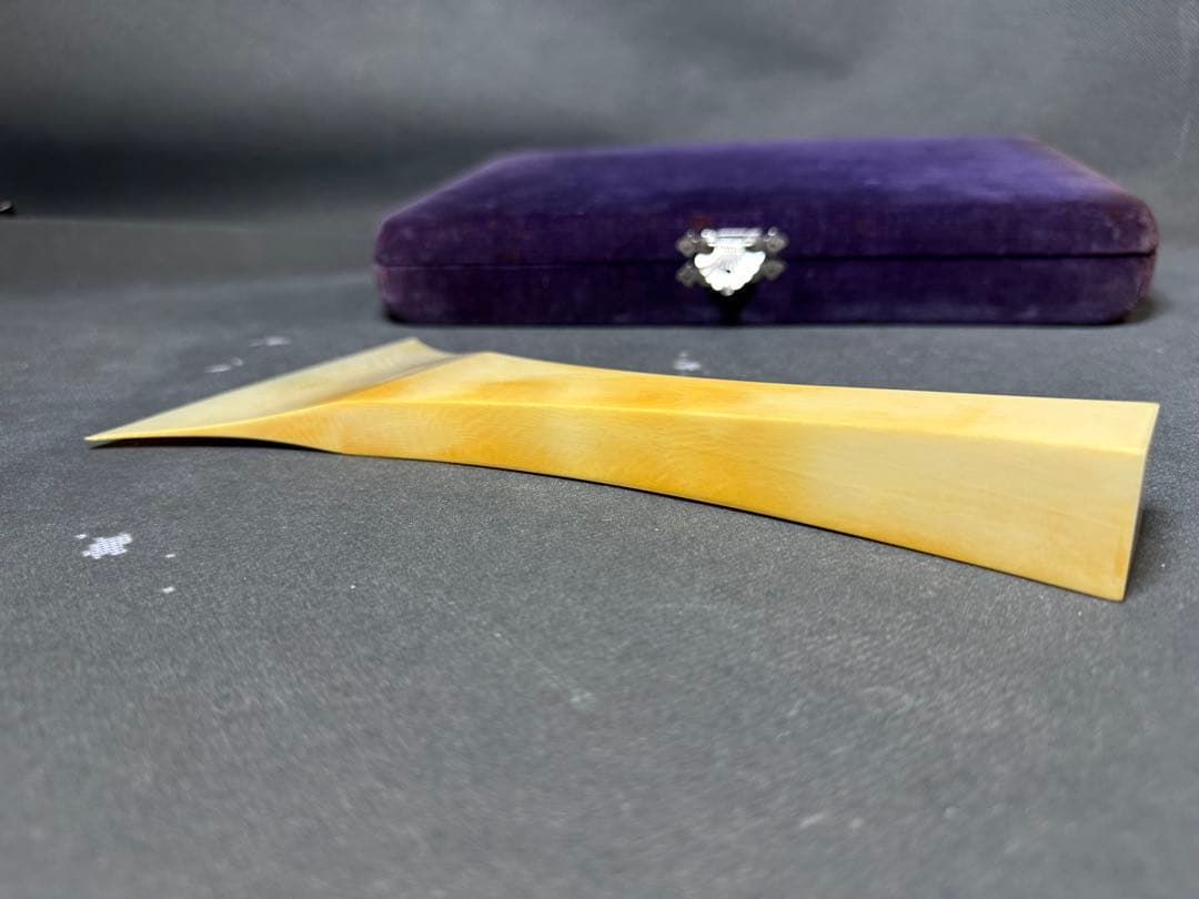 極上　高級　津軽三味線　撥　バチ　天然素材　和楽器　民謡　アンティーク細密細工