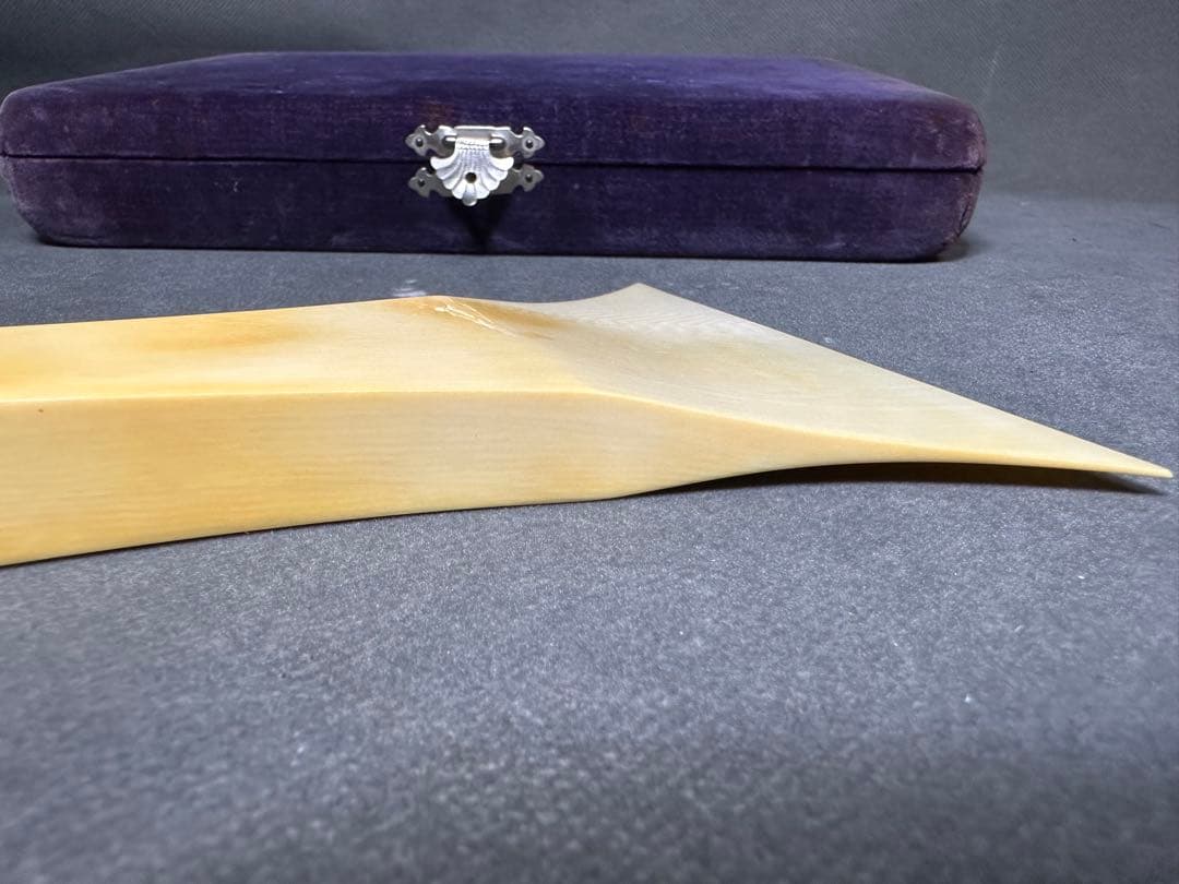 極上　高級　津軽三味線　撥　バチ　天然素材　和楽器　民謡　アンティーク細密細工