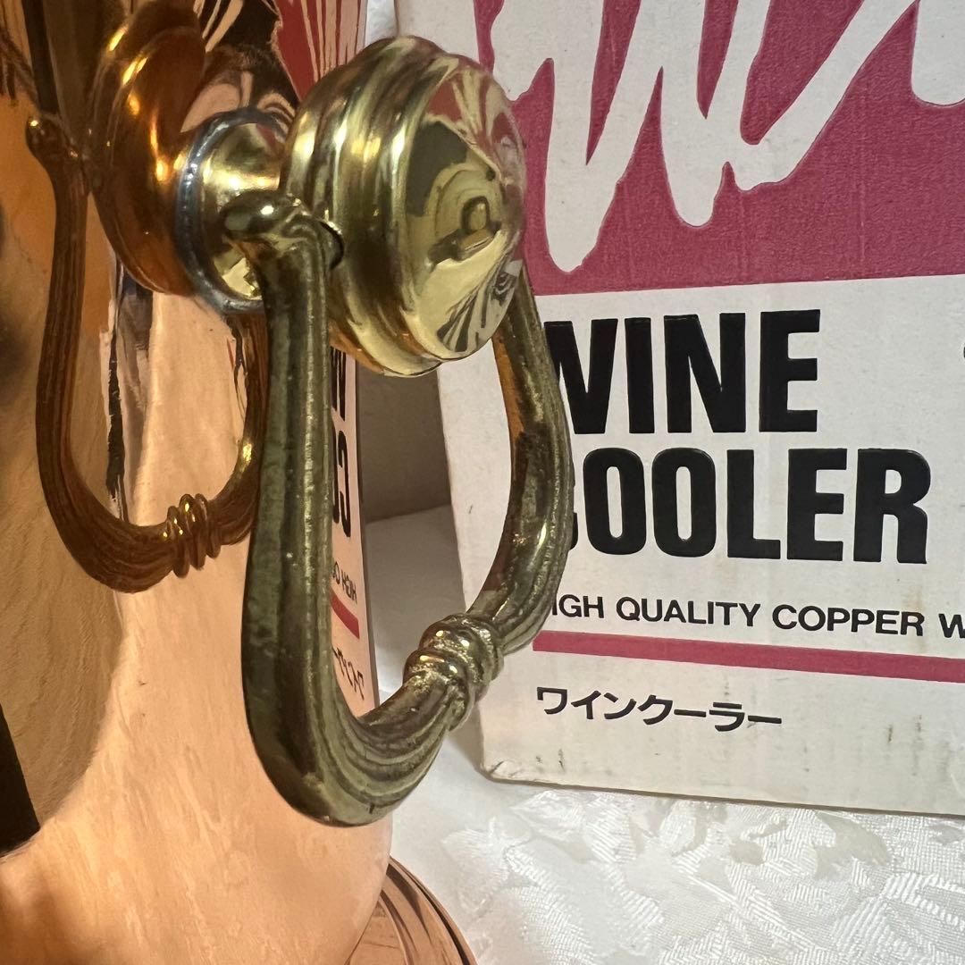 定価3.8万円【新光金属】銅製☆スタンド付ワインクーラー☆4L☆WINE