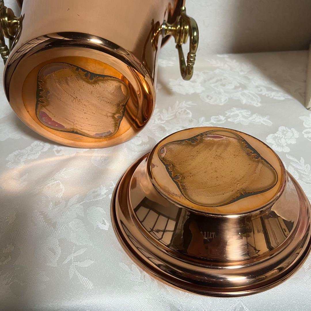 定価3.8万円【新光金属】銅製☆スタンド付ワインクーラー☆4L☆WINE