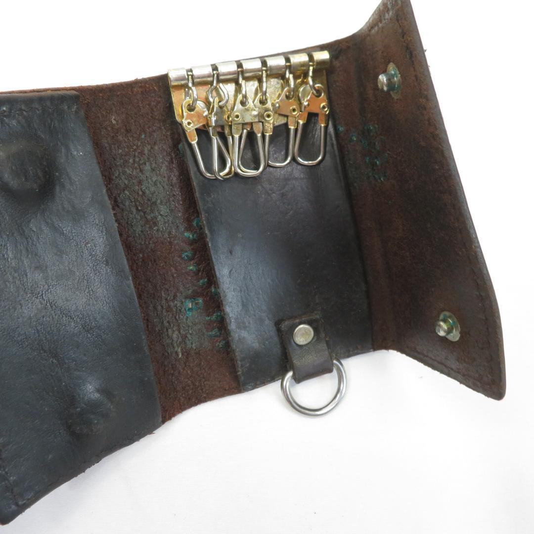 HTC レザー スタッズ キーケース