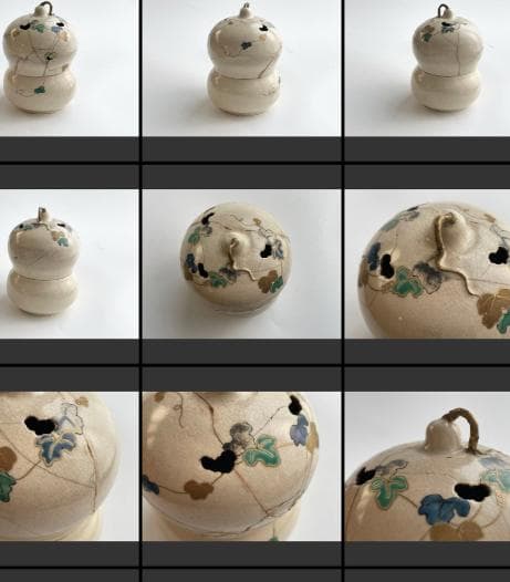 初期京焼　古清水　香爐　金継ぎ