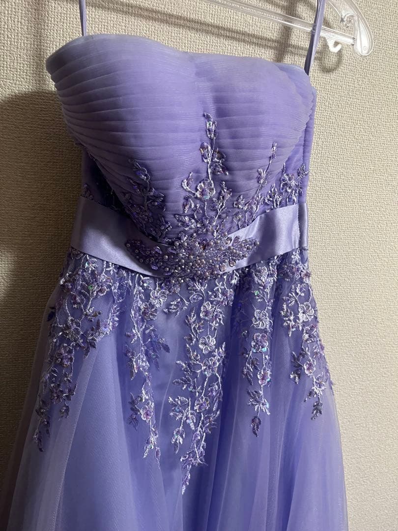 ラベンダーカラー Aライン ドレス 【演奏会 コンサート】 tweed