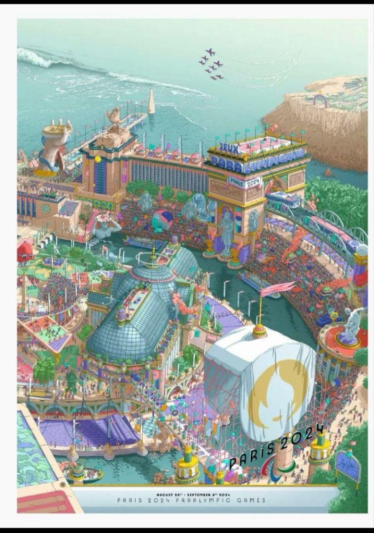 パリ 2024 オリパラリンピック　ポスター 2枚セット　公式　正規品（完売品）