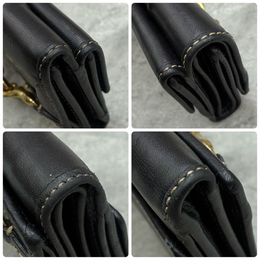 極美品 コーチ archive ジャッキー金具 ミニ財布 コンパクトウォレット