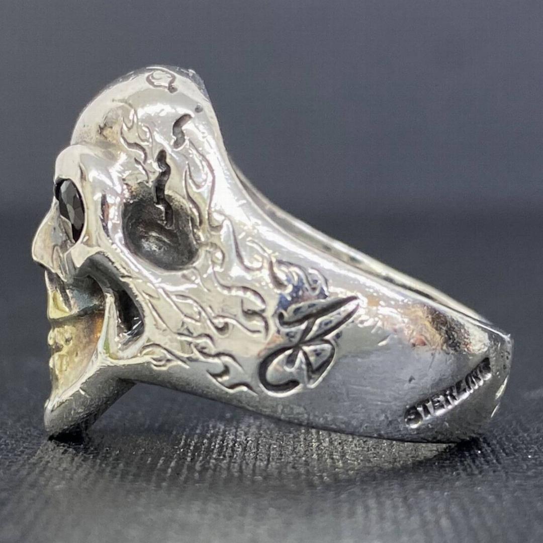 Bill Wall Leather K18 グッドラック スカル リング 17号