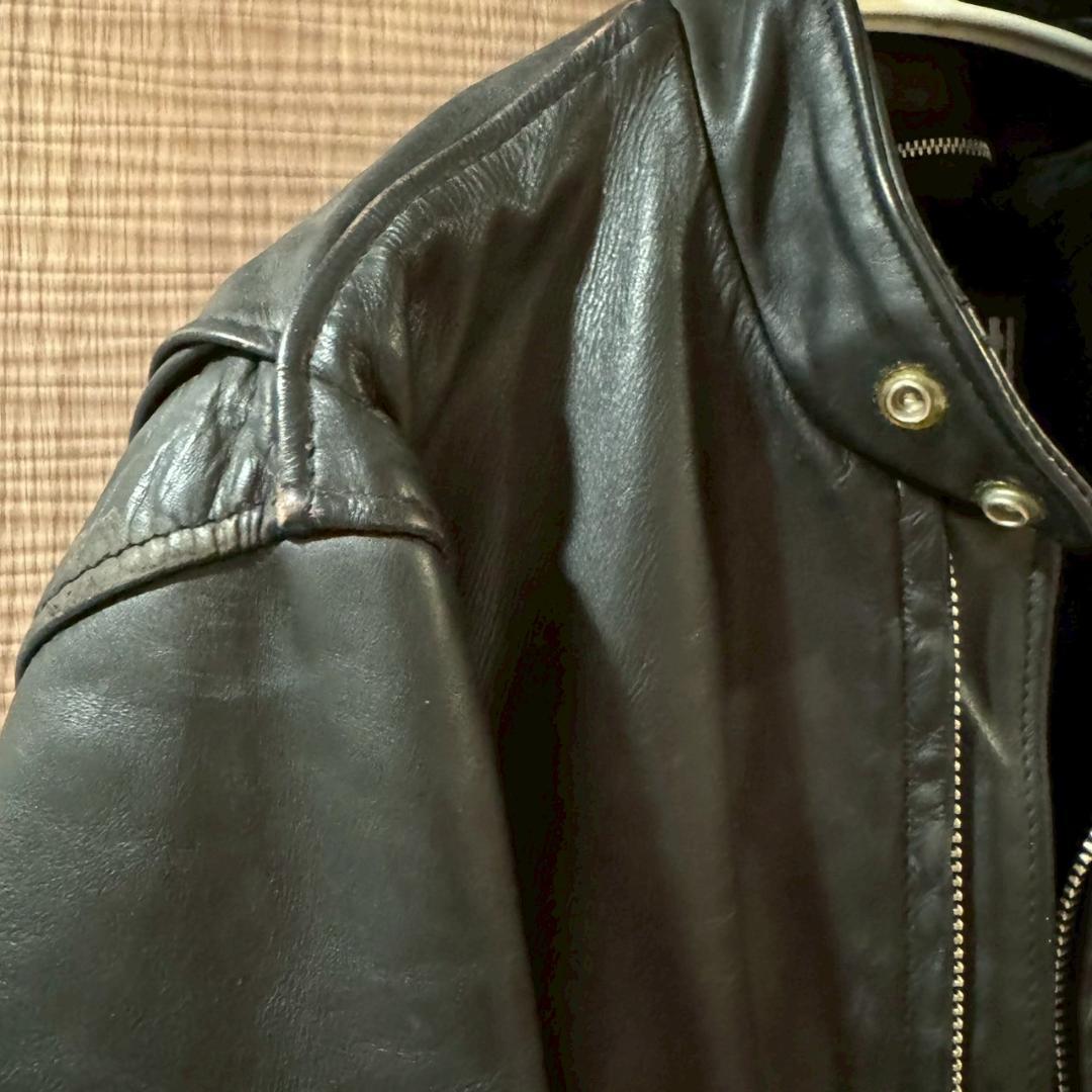 Schott　641　レザージャケット　ボアライナー付属　ブラック　36