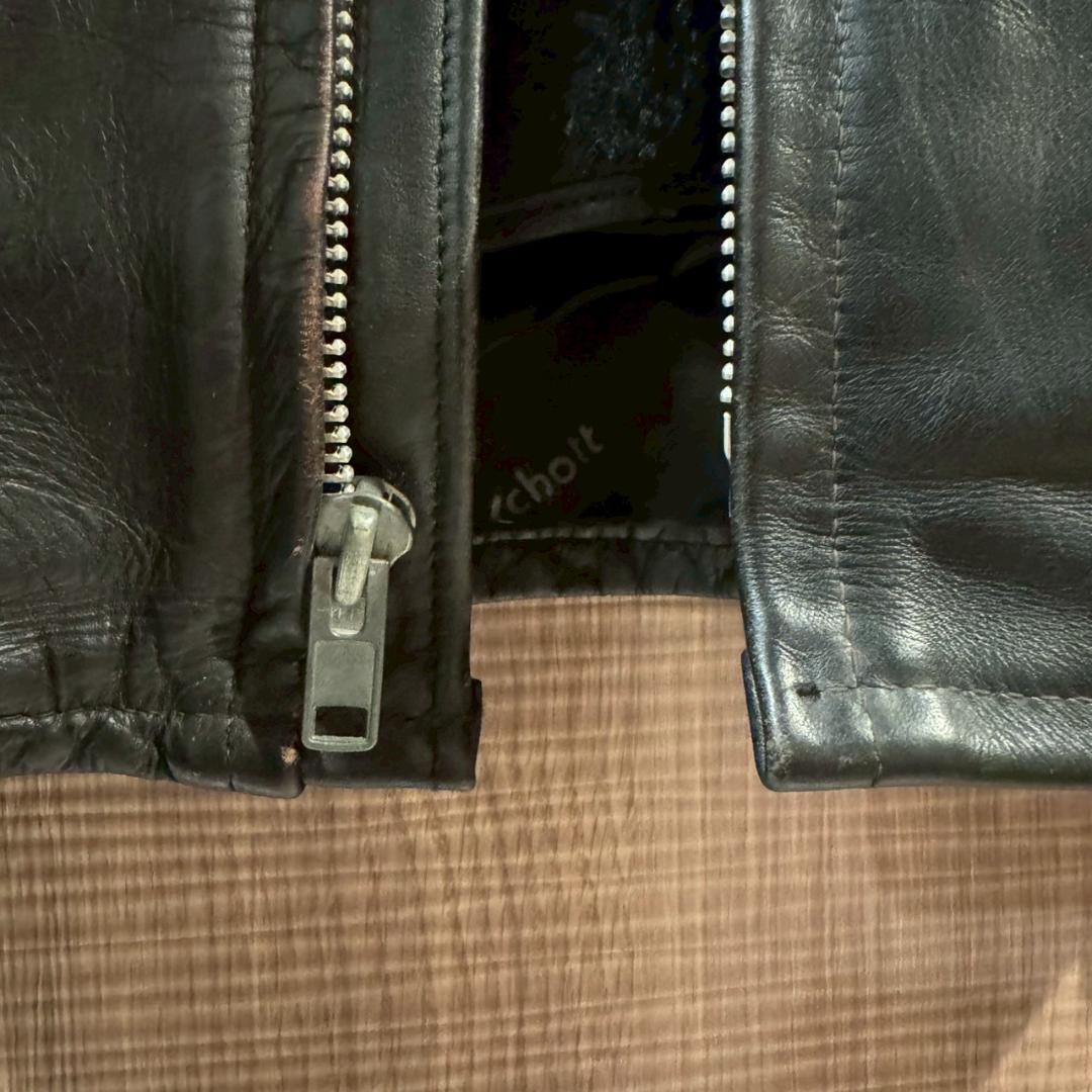 Schott　641　レザージャケット　ボアライナー付属　ブラック　36