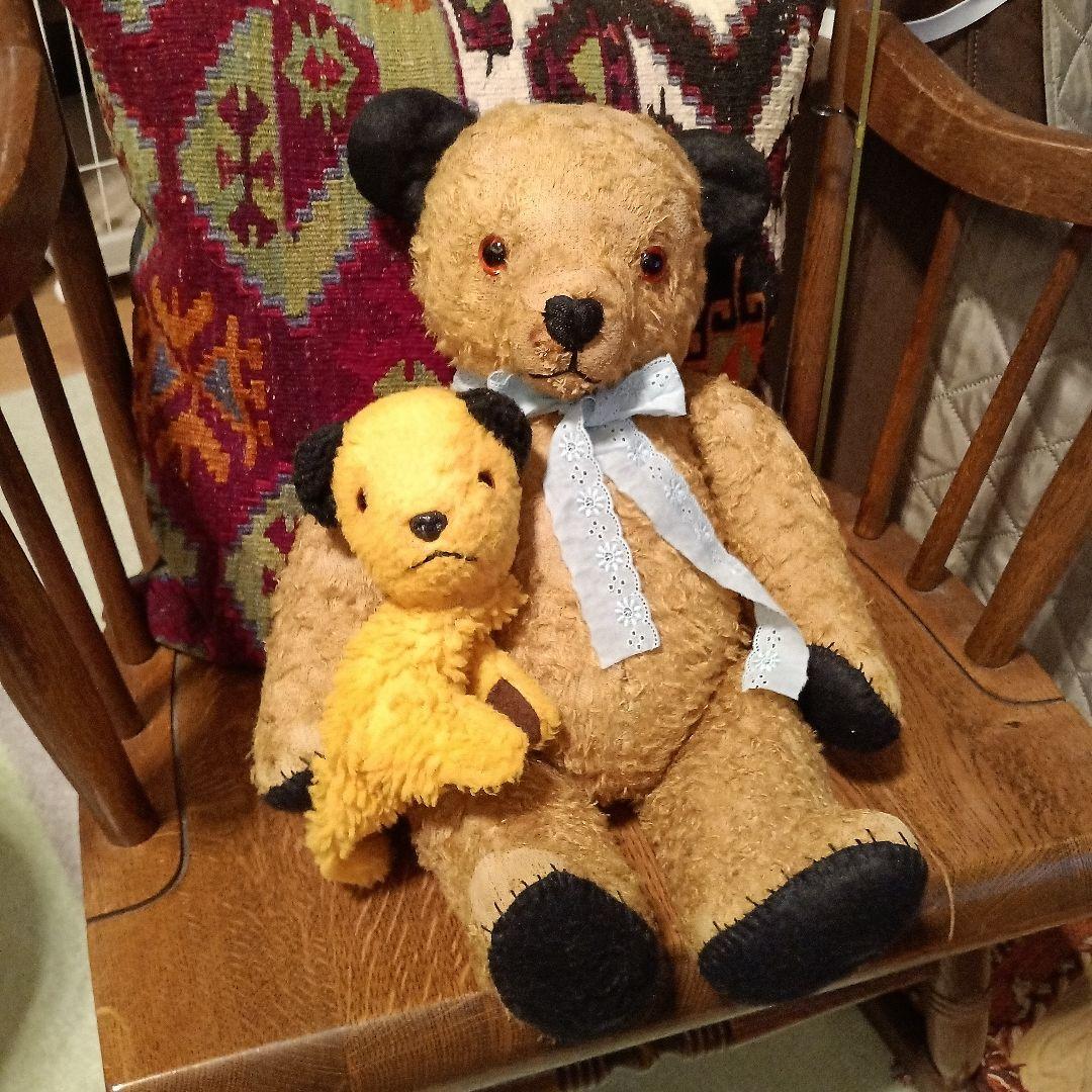 アンティークベア　テディベア　イギリス製　2点セット　チャドバレー他　衣装付き