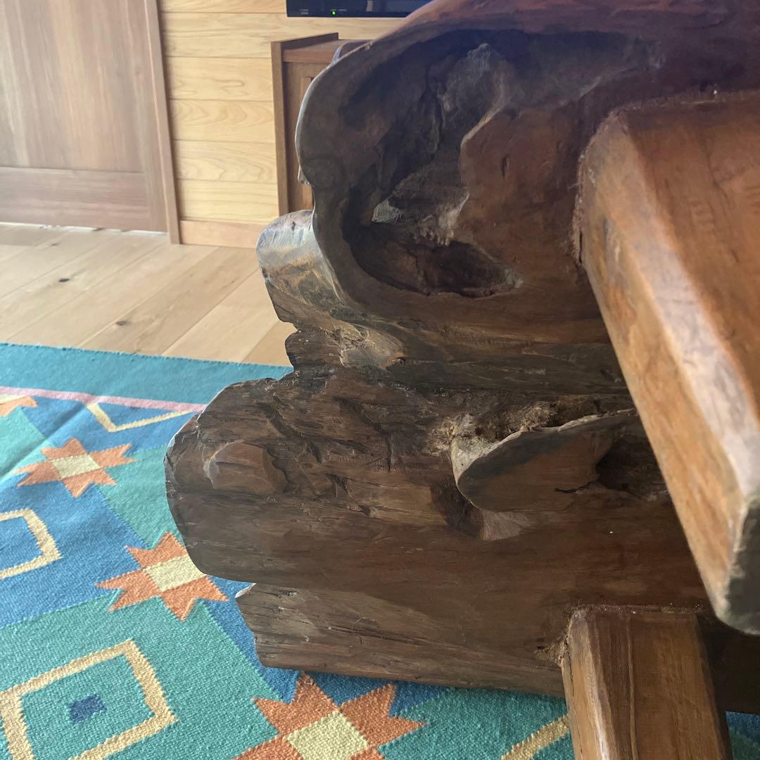 オールドチーク　テーブル　海外　バリ　木材　ビンテージ　アンティーク