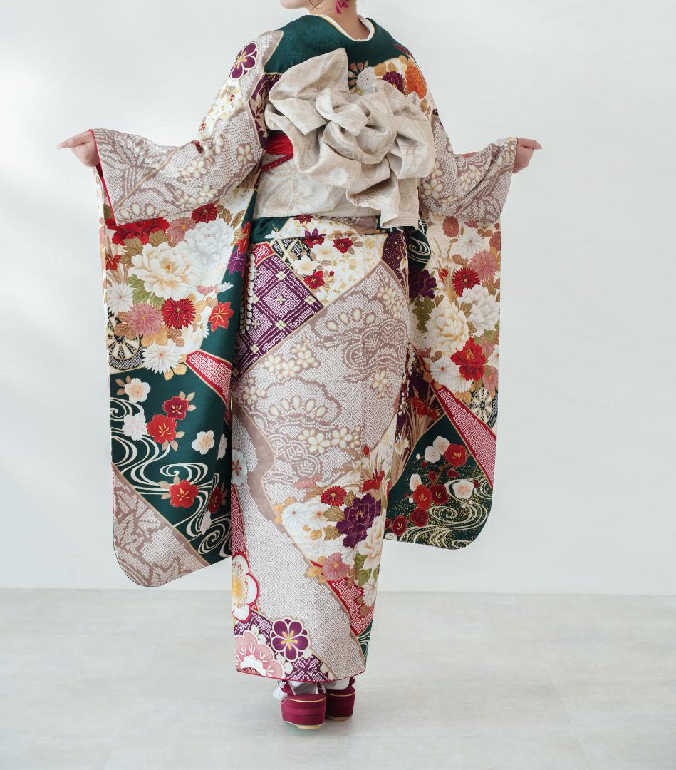 ≪美品≫正絹　振袖9点フルセット【725】【155cm~165cmの方用】