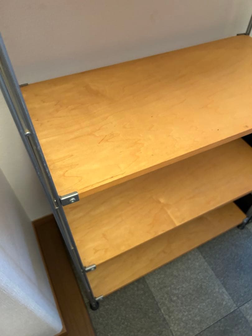 無印良品　木製4段シェルフ キャスター付き