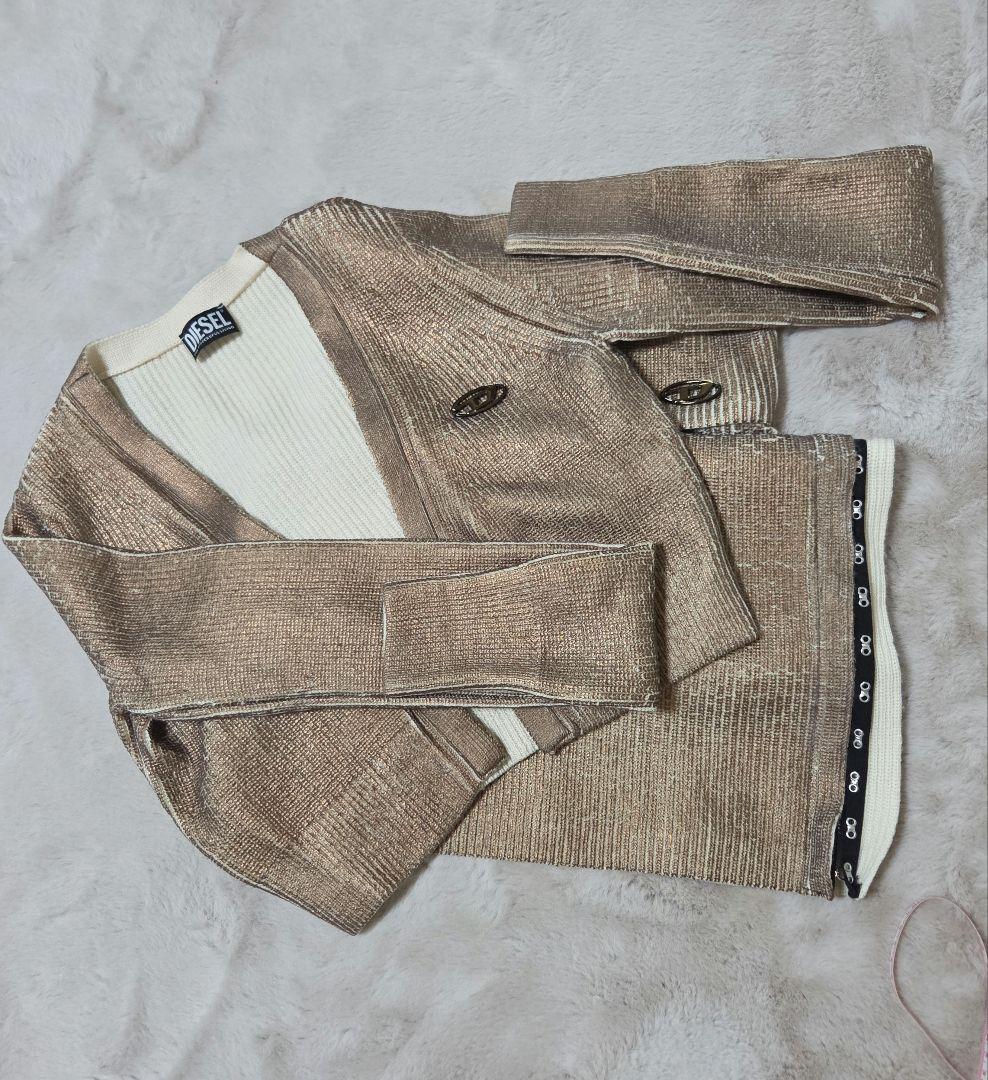 ♡DIESEL♡ ゴールド&ベージュ ニット タイトスカート セットアップ