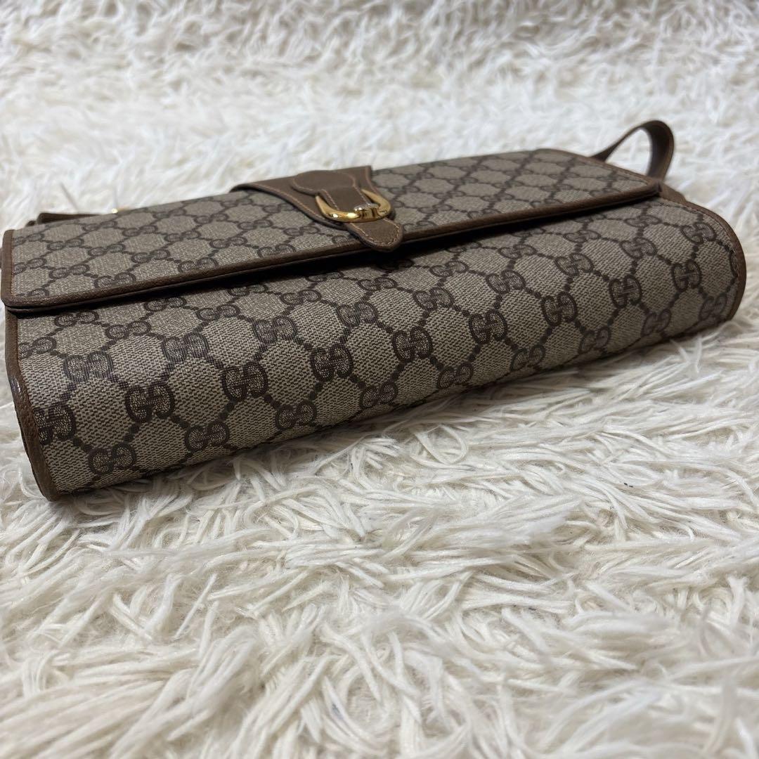 希少 レア オールドグッチ GG 総柄 レザー ショルダーバッグ ポシェット