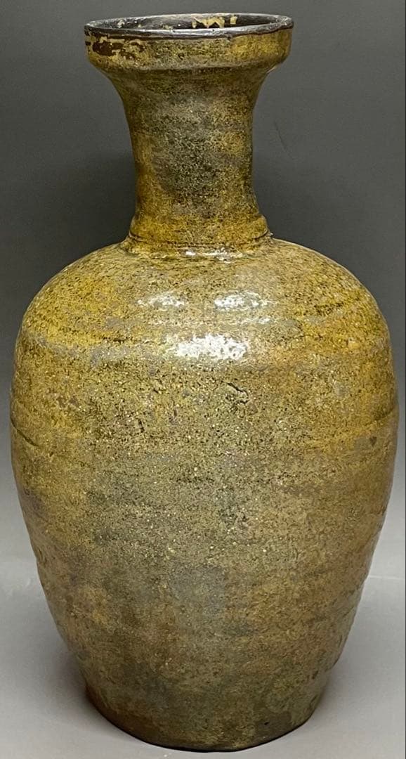 高麗青磁　花入　花瓶　花器　L443