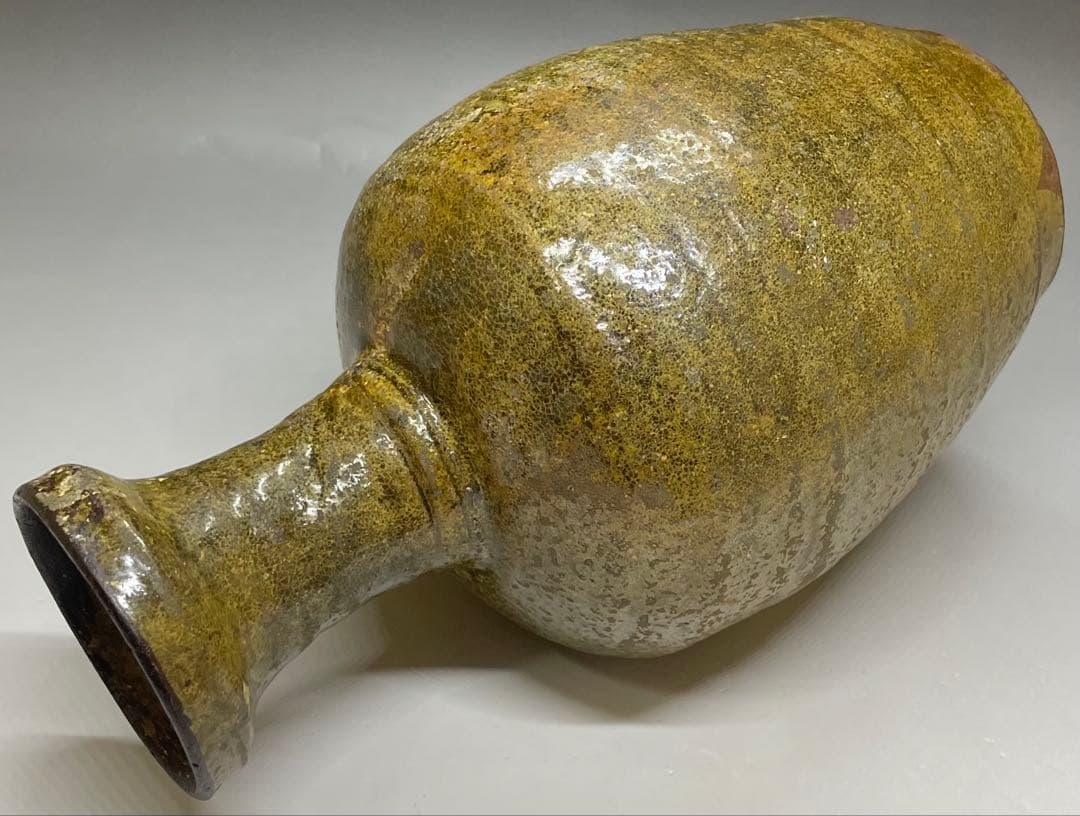 高麗青磁　花入　花瓶　花器　L443