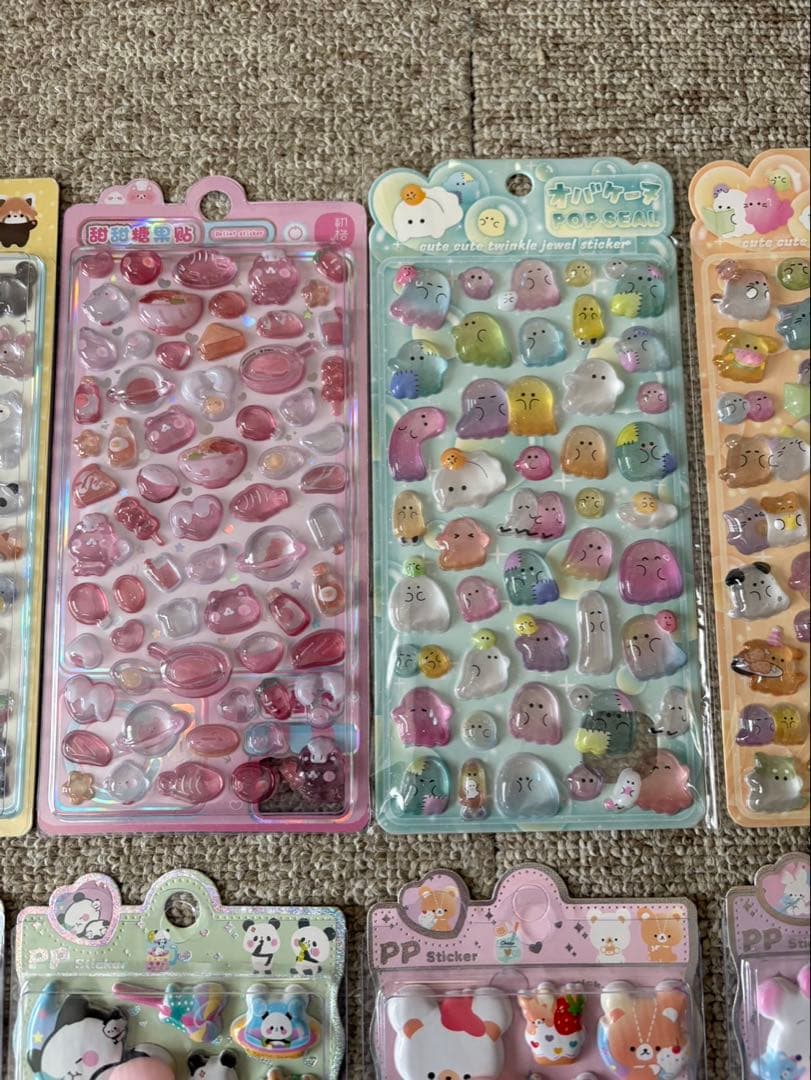 ボンボンドロップシール おしり、うるちゅるシール　まとめ売り10枚セット新品