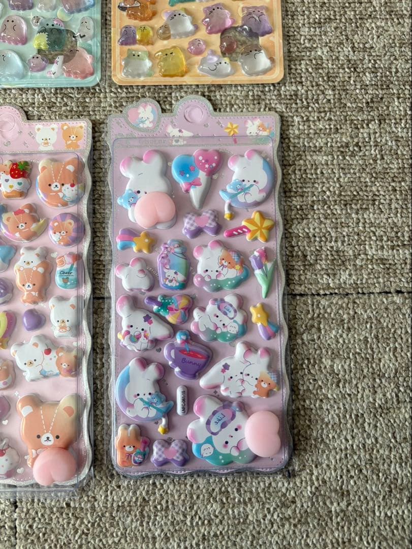 ボンボンドロップシール おしり、うるちゅるシール　まとめ売り10枚セット新品