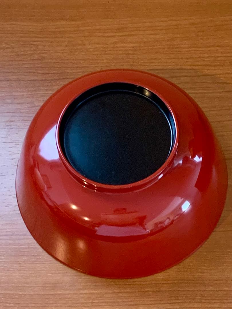 輪島塗　朱　多様大椀　丼椀　金縁付き　赤　漆器