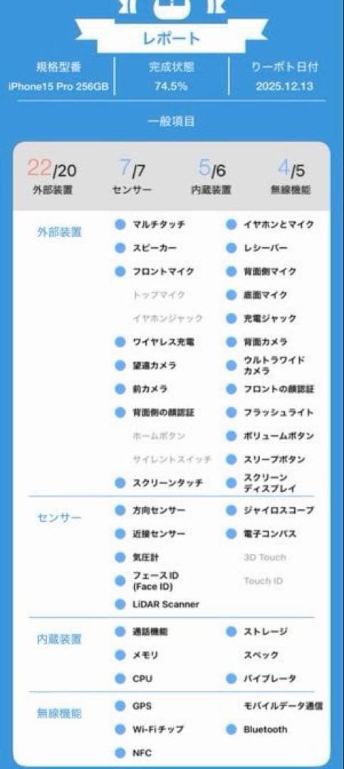 iPhone 15 Pro 256GB ホワイト