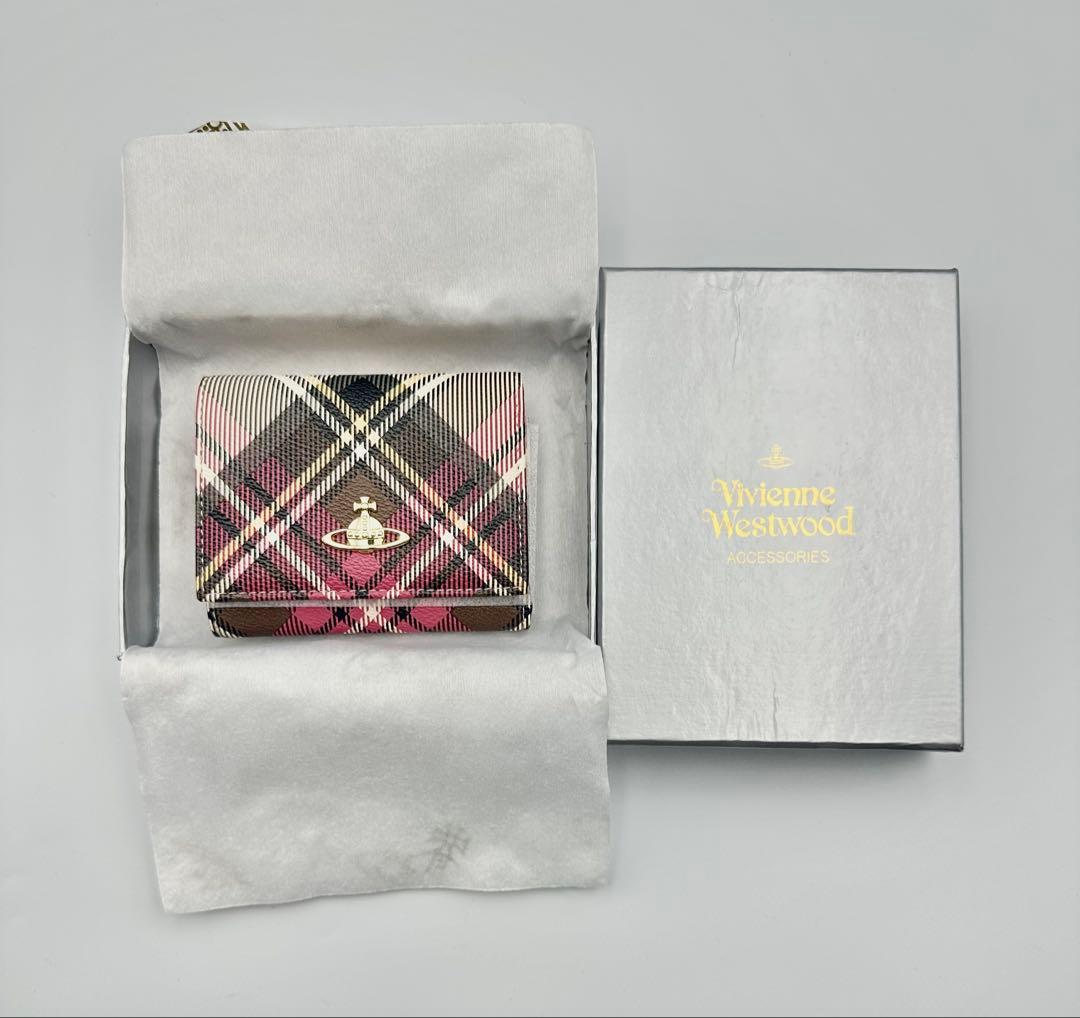 【♡新品✦レア♡】Vivienne Westwood 三つ折り財布 チェック