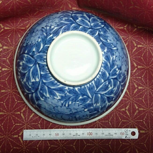 骨董 染付 青花 大花唐草大鉢