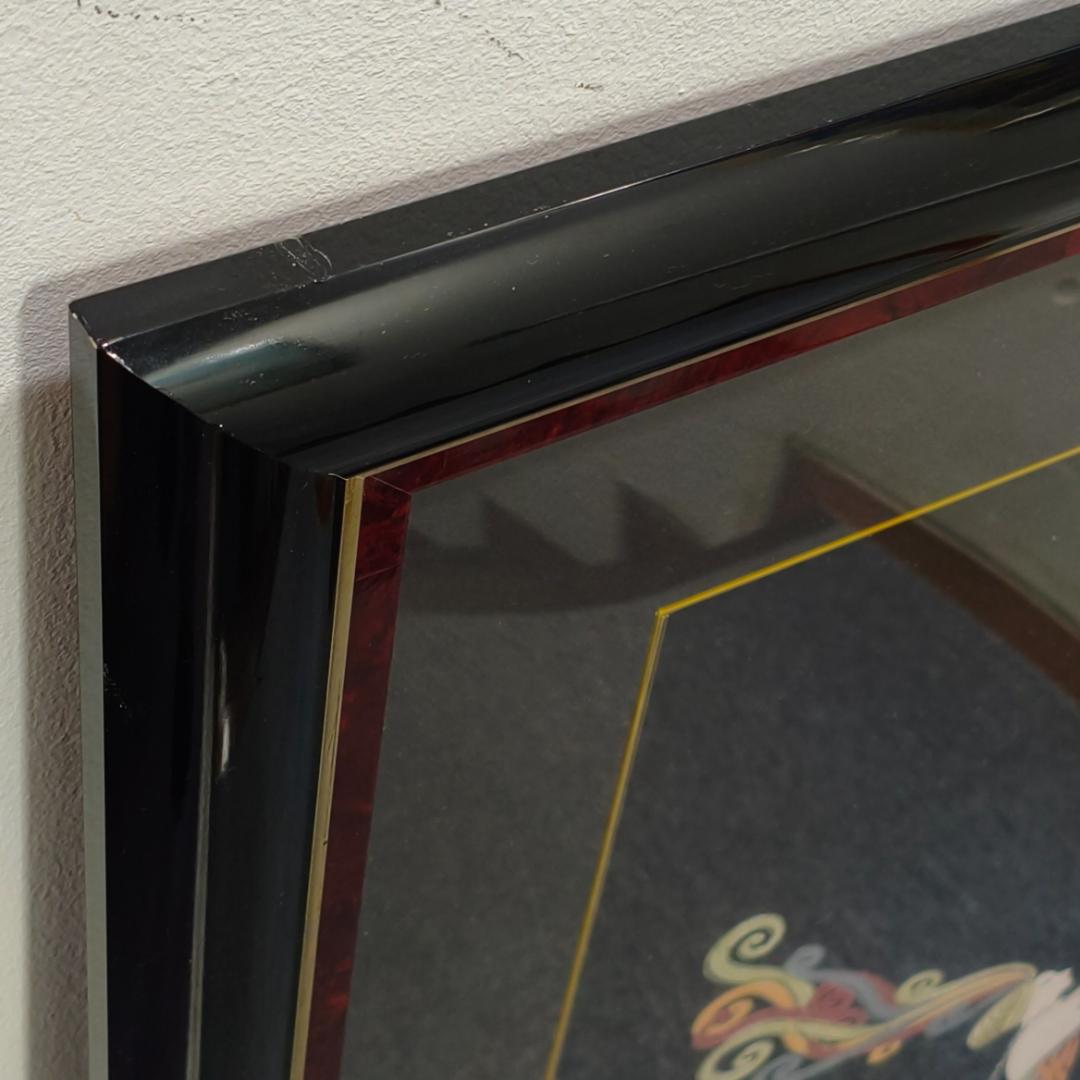 希少 erte エルテ \"Kiss of Fire\" 大判 ポスター 額縁入り