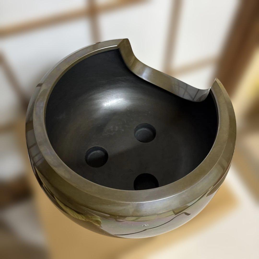 唐銅大西風炉　　般若宗勘