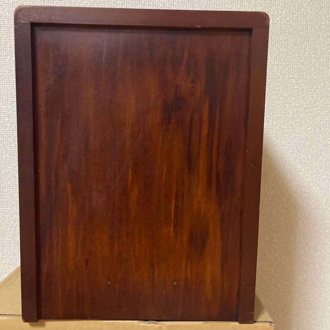 日光彫？軽井沢彫？　木製花柄彫刻箪笥　3段引き出し　家具　アンテーク