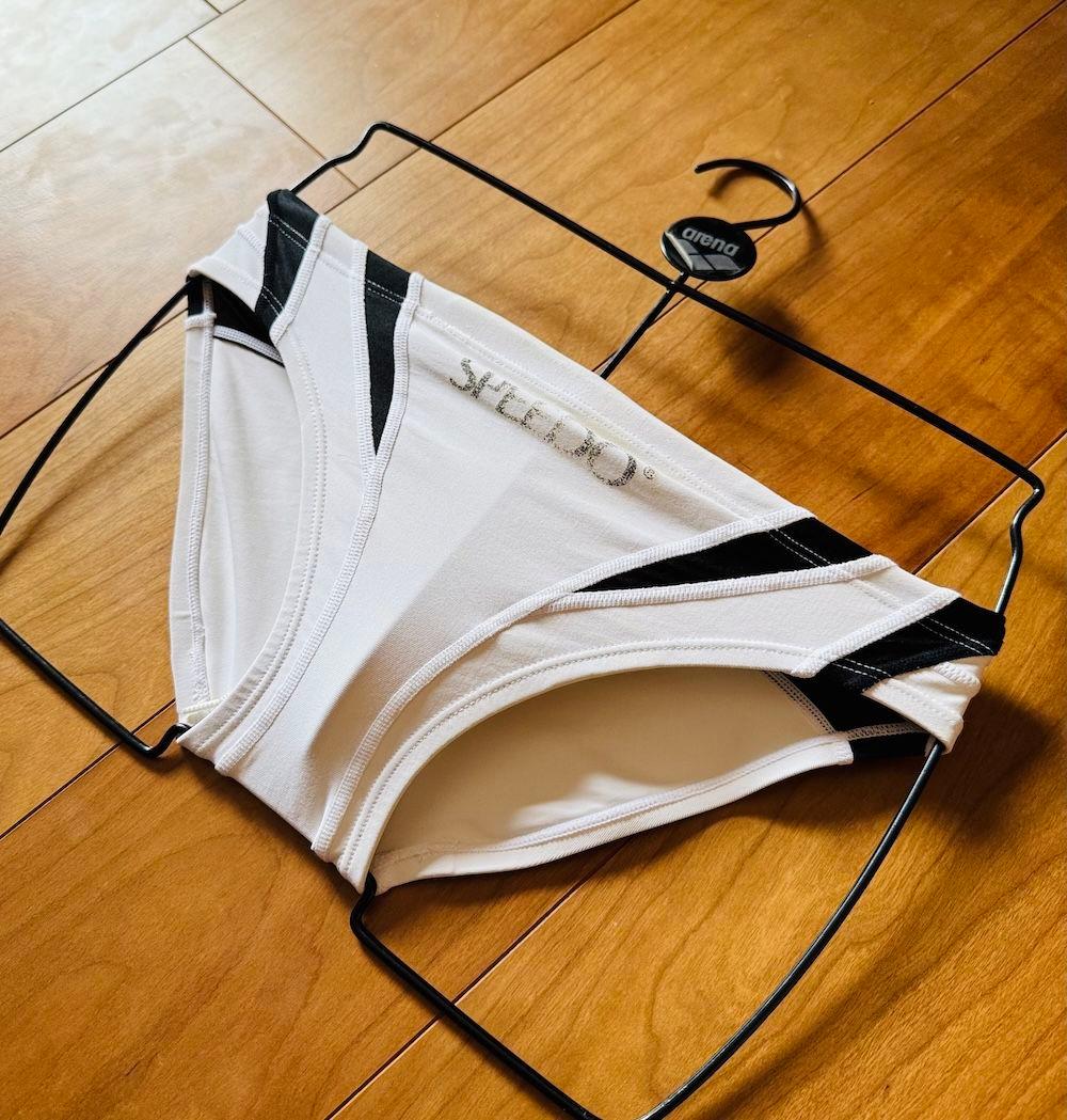 【美品】SPEEDO アクアスペック　競パン ホワイト Lサイズ