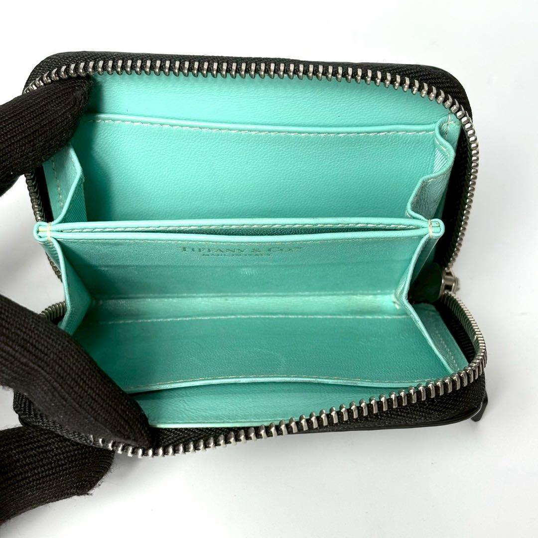 Tiffany&Co. コンパクト財布 ケース レザー 金具