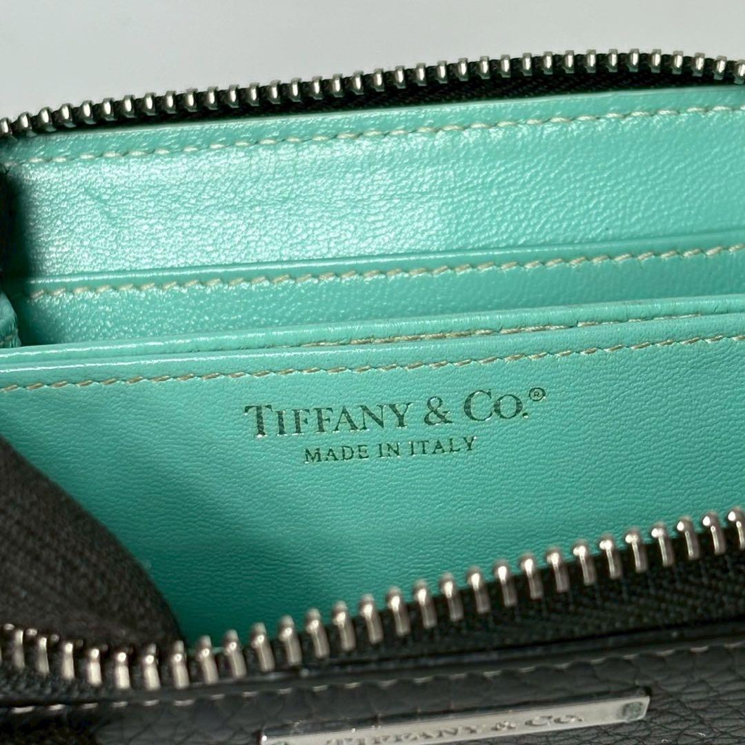 Tiffany&Co. コンパクト財布 ケース レザー 金具