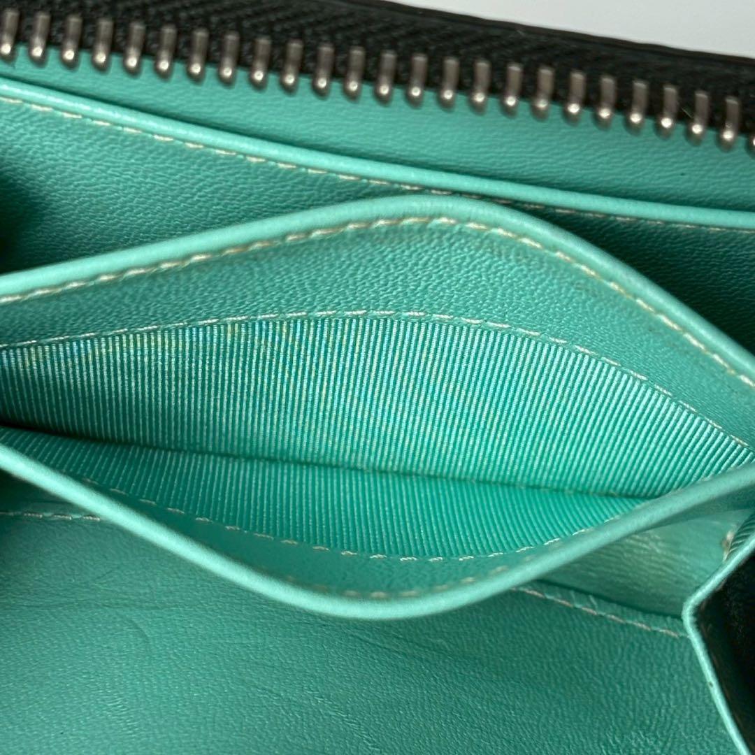 Tiffany&Co. コンパクト財布 ケース レザー 金具