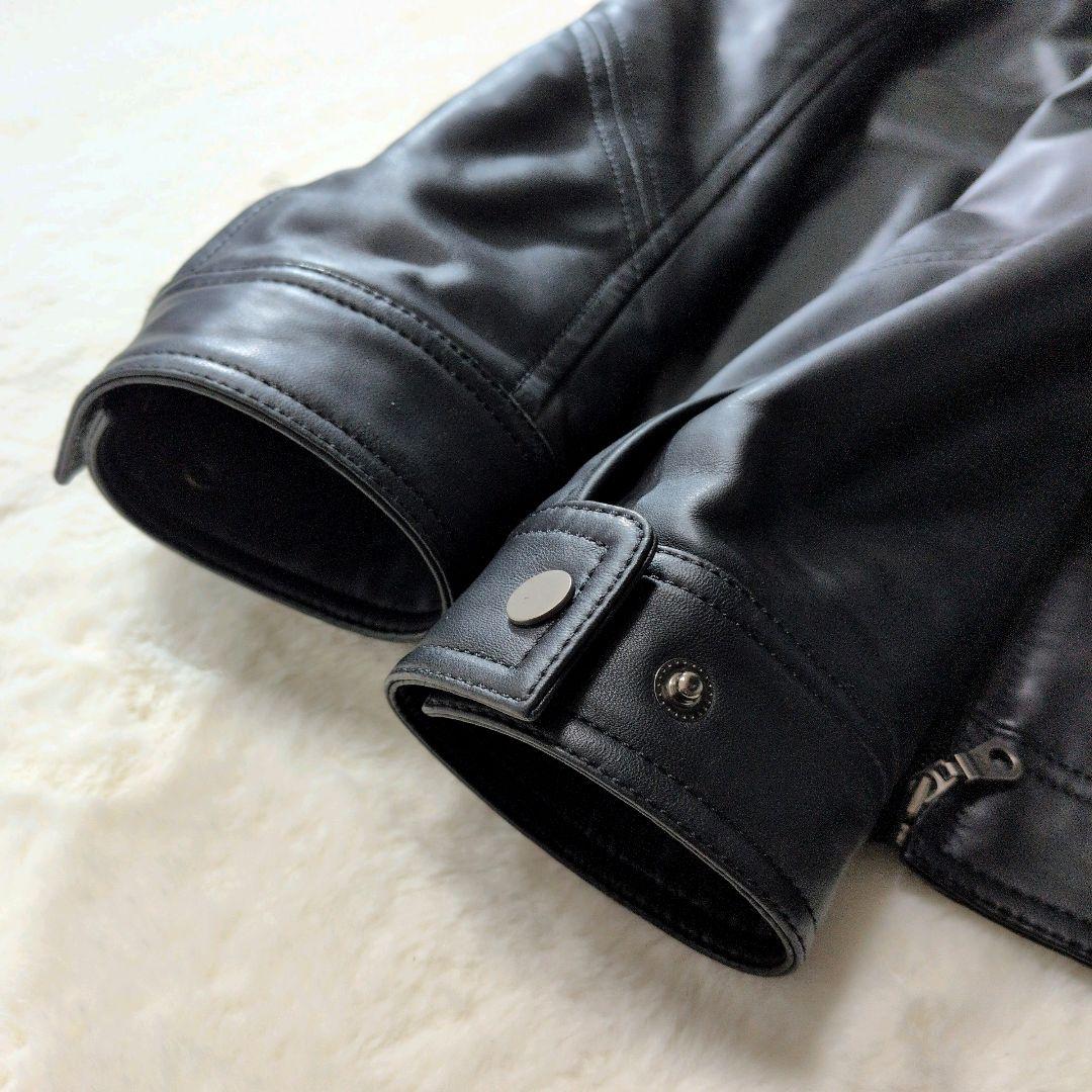 【美品】WIND ARMOR イタリアンレザー シングルライダースジャケット M