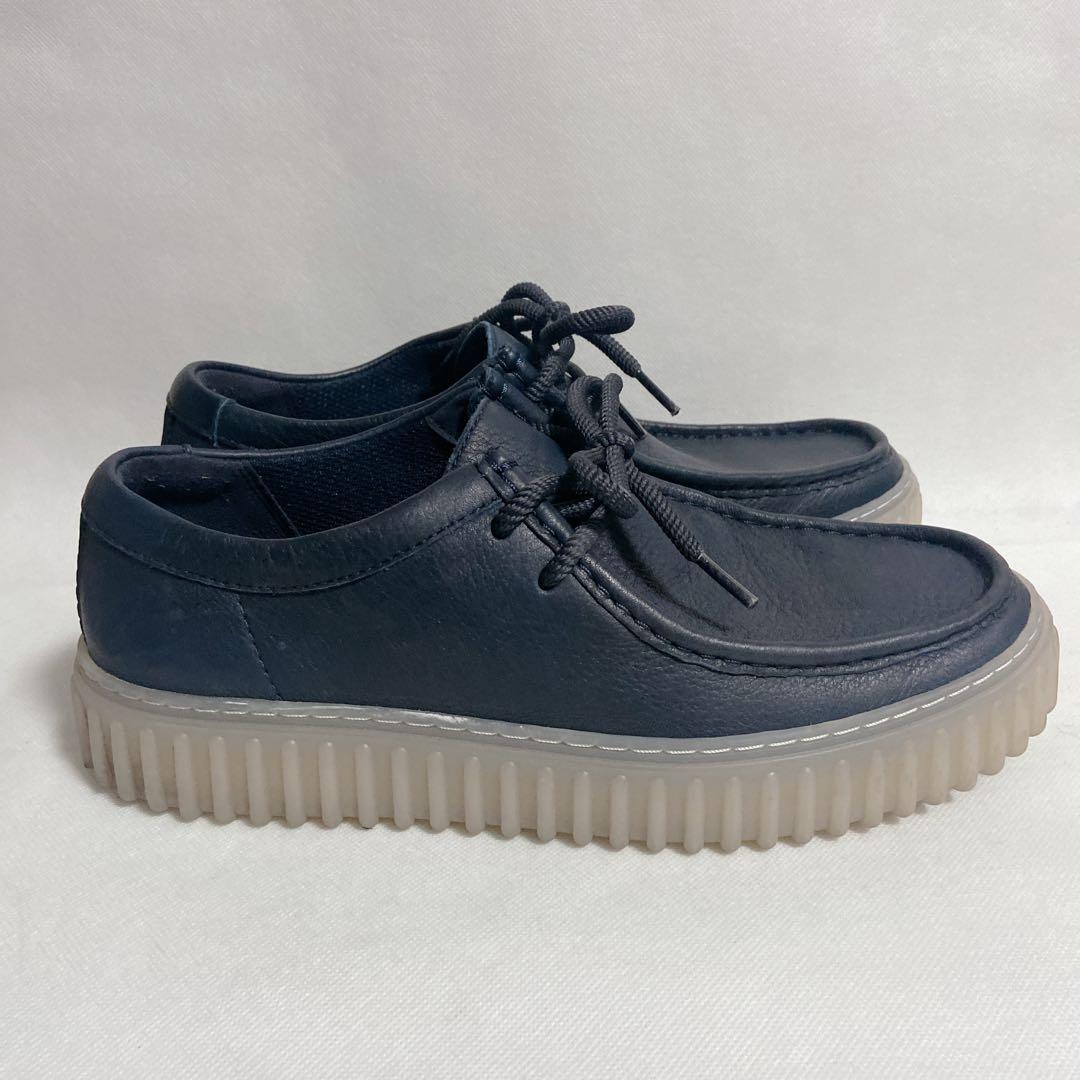 【美品】Clarks torhill lo クラークス　トーヒル ロー ネイビー