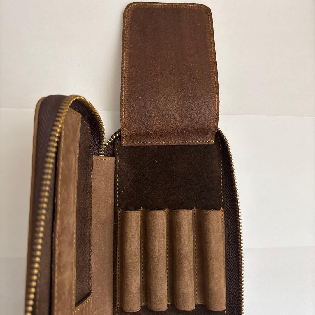 今堀　バハギア　ラウンドジップペンケース　クレイジーホース