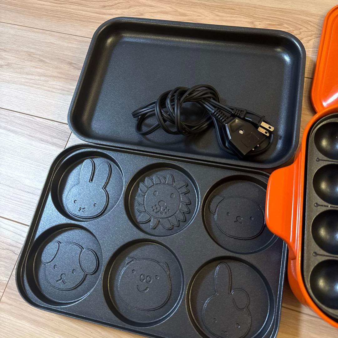 BRUNO ホットプレート オレンジ たこ焼きプレート付き