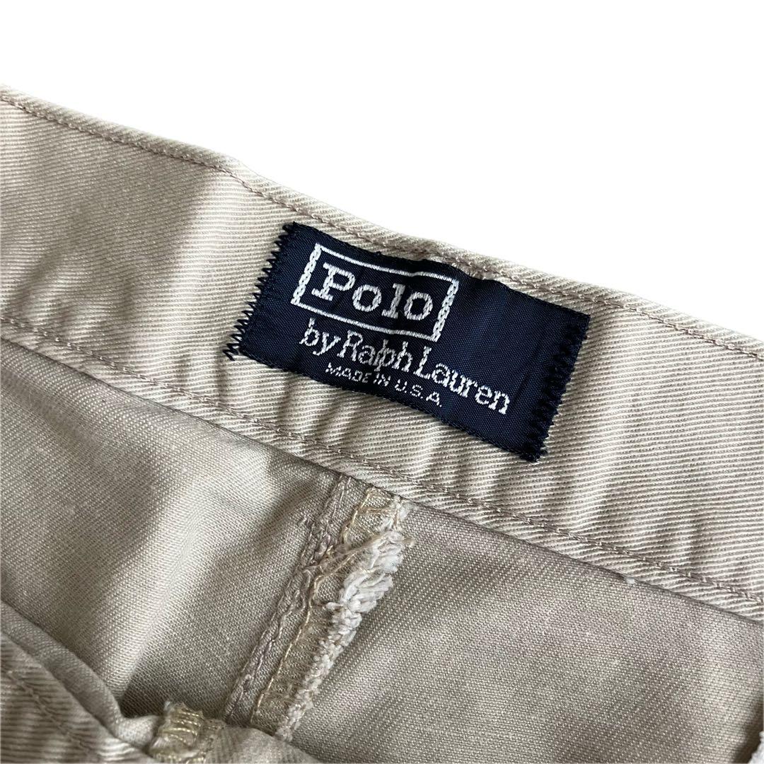 90s USA製ラルフローレンツータックチノパン　ポロチノ　ボックス　W36