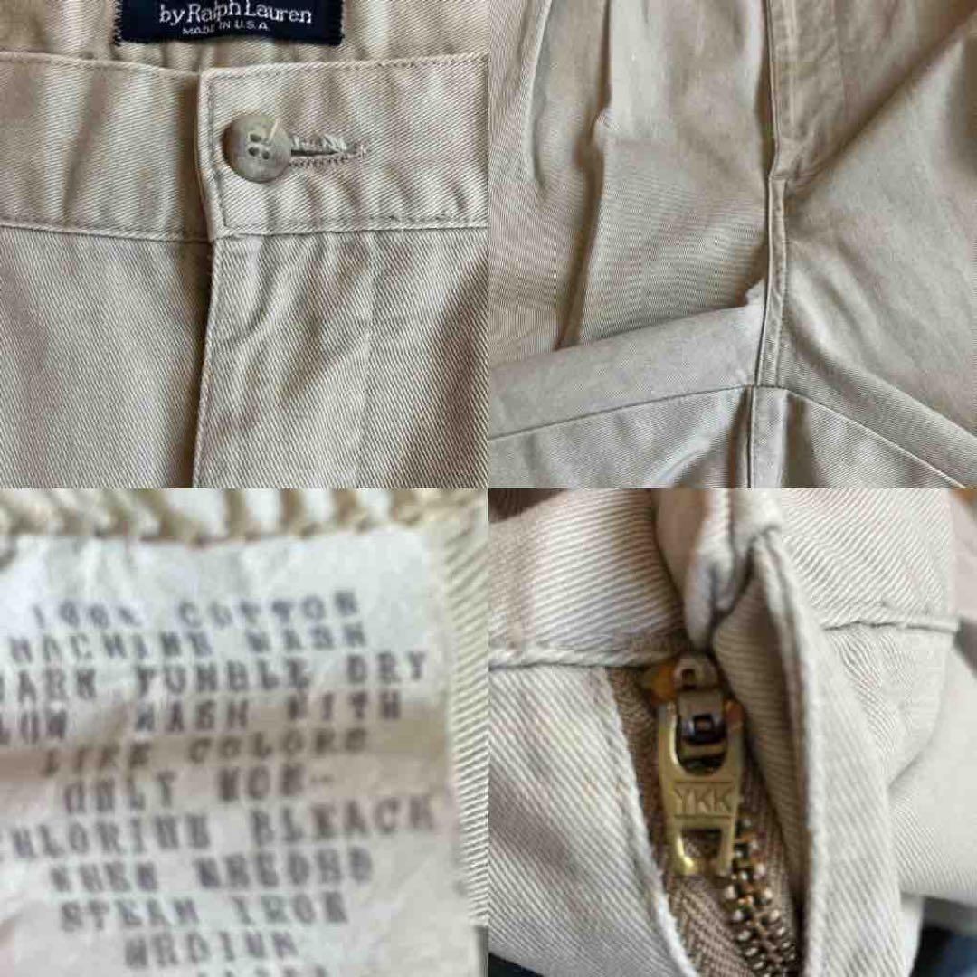 90s USA製ラルフローレンツータックチノパン　ポロチノ　ボックス　W36