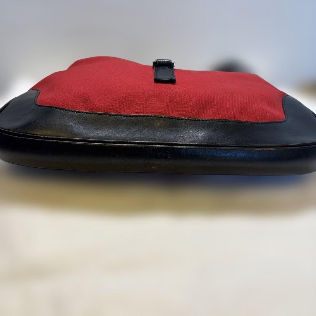 GUCCI グッチ ジャッキー ワンショルダーバッグ 赤×黒