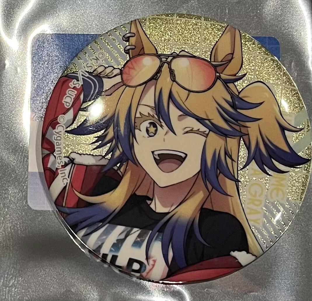 ウマ娘　オベイユアマスター　グリッター缶バッジ　 マルイ　10点