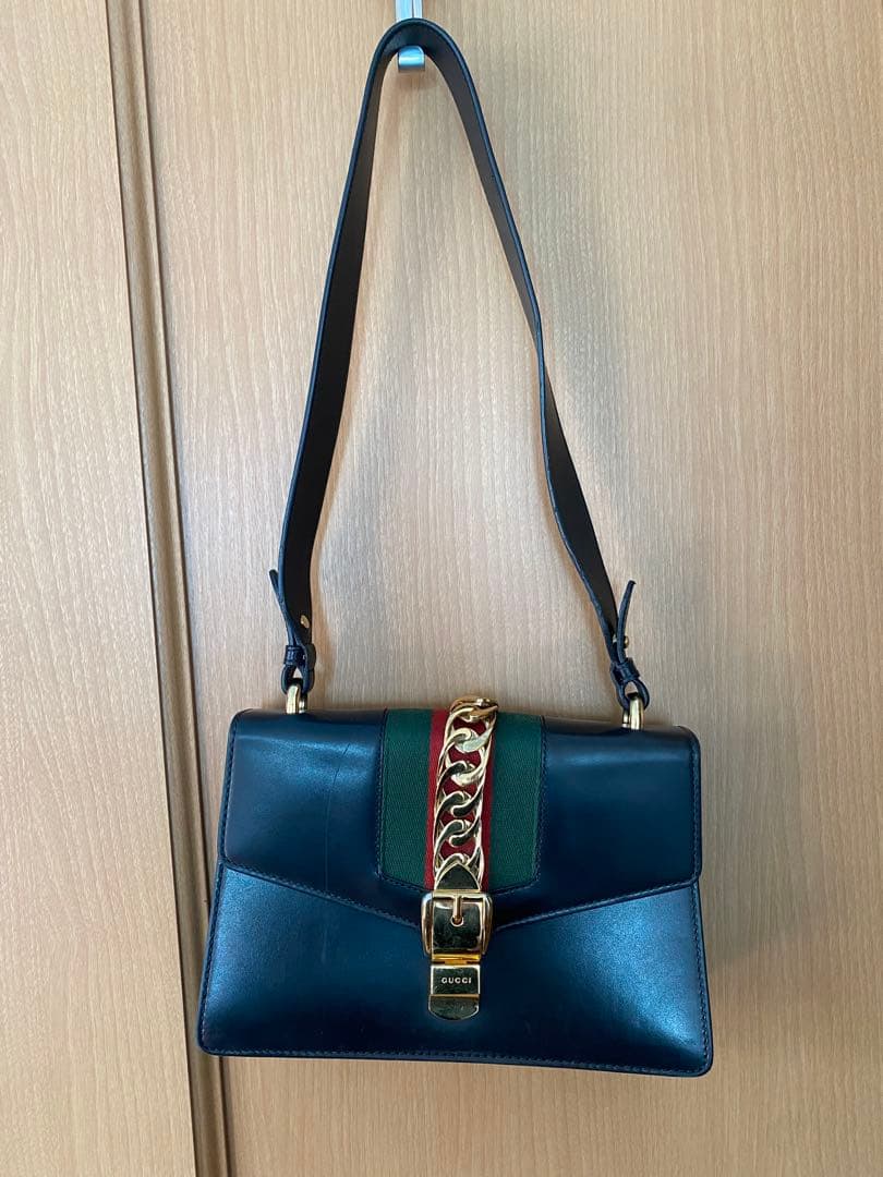 GUCCI ネイビー ショルダーバッグ