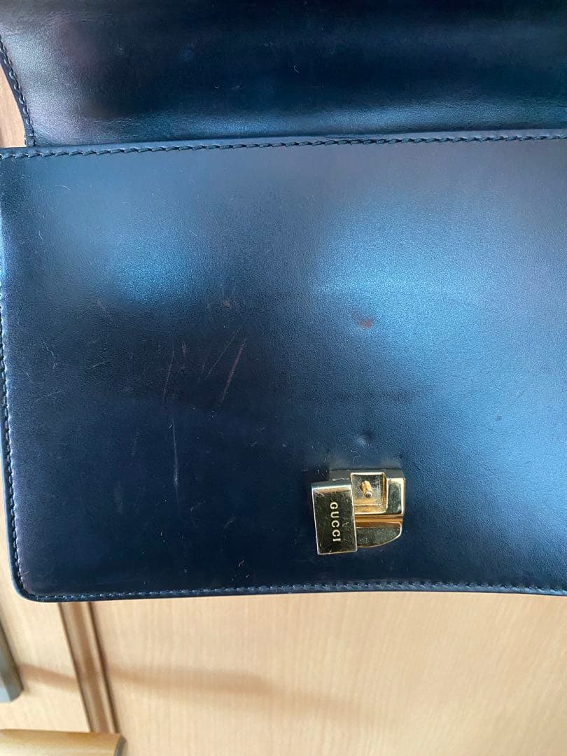GUCCI ネイビー ショルダーバッグ