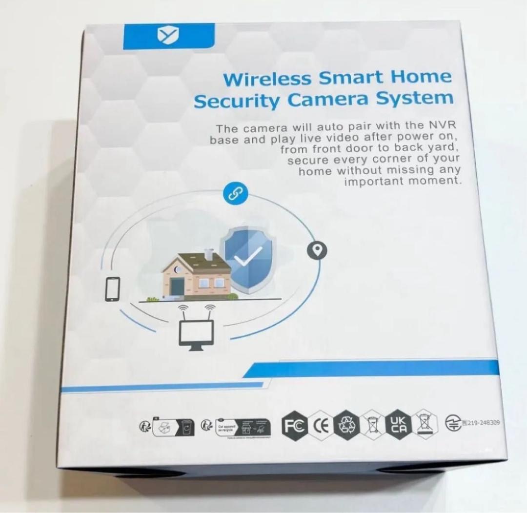 防犯カメラ 2台セット　モニター付き　ワイヤレス 屋外 500万画素 360°回